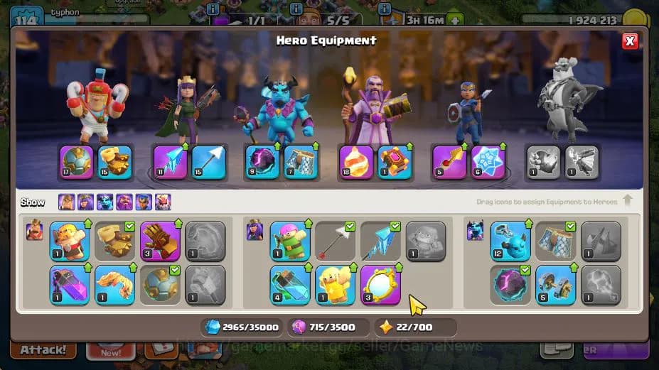 Clash of Clans Accounts TH 13-BH 9|Limited Skin|LV 114|HH 7|BK 42,AQ 37,GW image 8