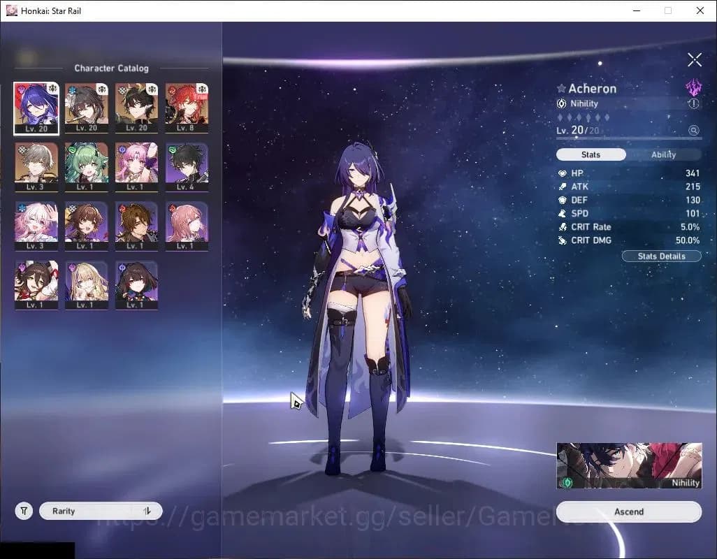 Honkai Star Rail Accounts Asia | TL 4 | 4 Limited | Acheron, Huohuo, Dante, image 4