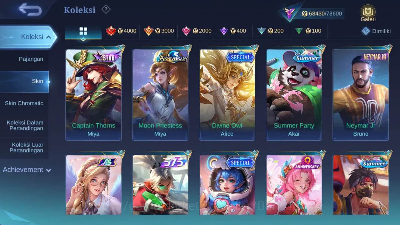Mobile Legends: Bang Bang Accounts GLOBAL|Skin 294|Hero 131|prime GR,LB karina,LB RGR image 12