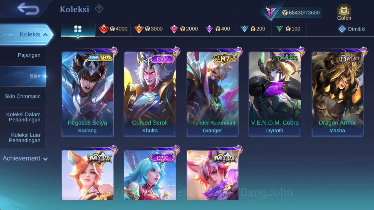 Mobile Legends: Bang Bang Accounts GLOBAL|Skin 294|Hero 131|prime GR,LB karina,LB RGR image 13