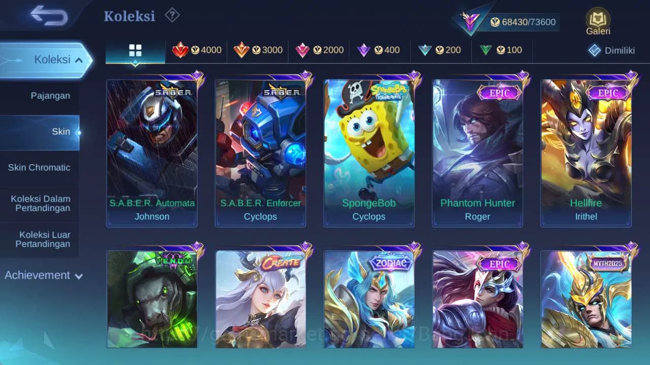Mobile Legends: Bang Bang Accounts GLOBAL|Skin 294|Hero 131|prime GR,LB karina,LB RGR image 15