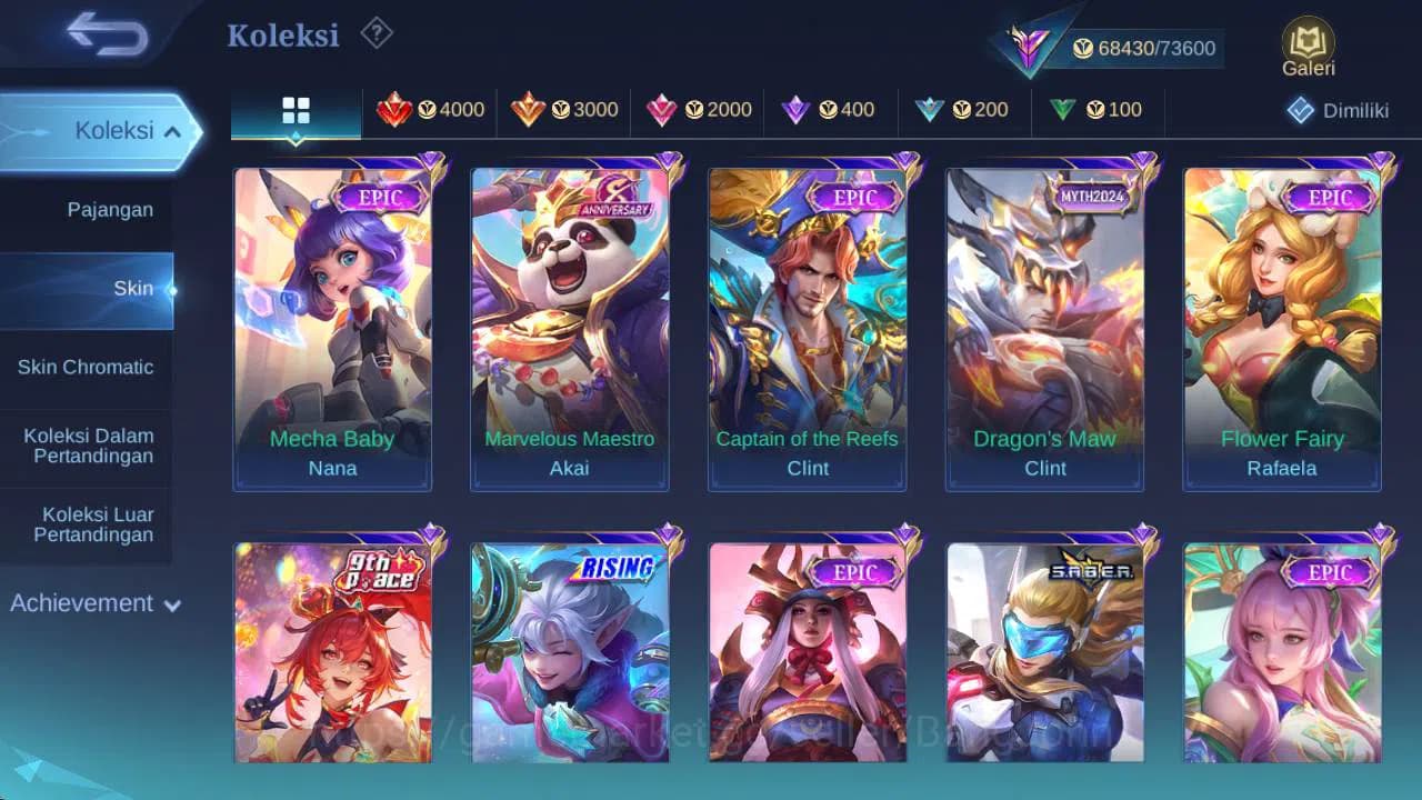 Mobile Legends: Bang Bang Accounts GLOBAL|Skin 294|Hero 131|prime GR,LB karina,LB RGR image 16
