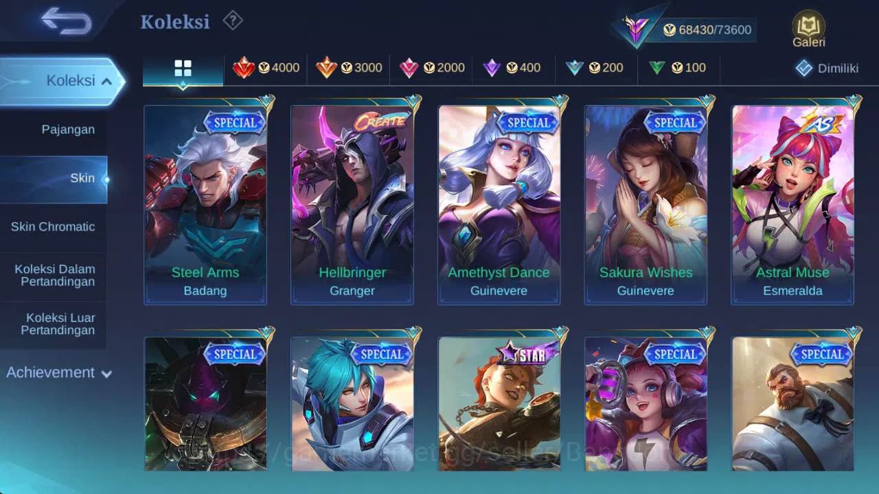 Mobile Legends: Bang Bang Accounts GLOBAL|Skin 294|Hero 131|prime GR,LB karina,LB RGR image 7