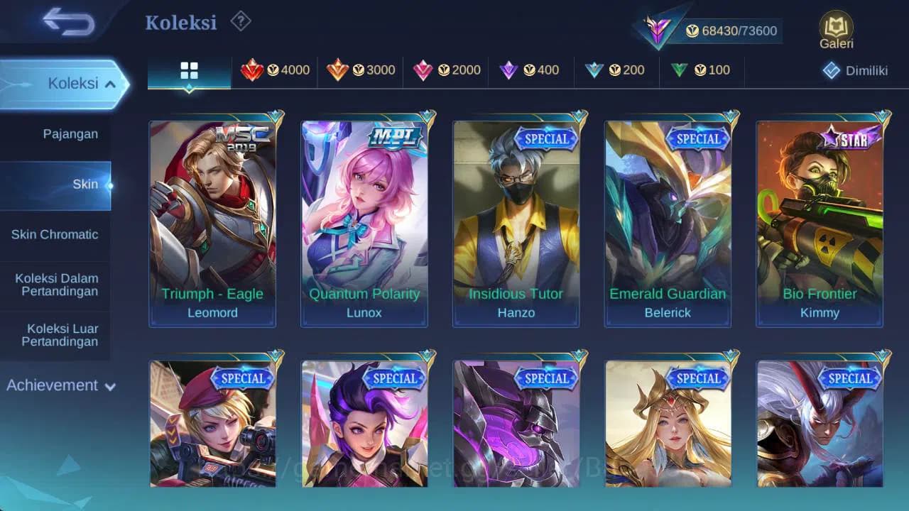 Mobile Legends: Bang Bang Accounts GLOBAL|Skin 294|Hero 131|prime GR,LB karina,LB RGR image 8