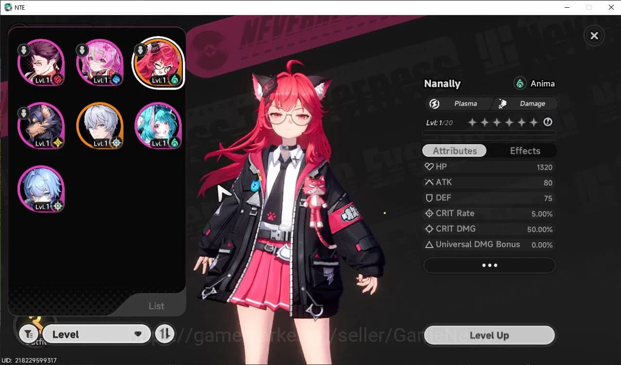 Neverness to Everness Accounts GLOBAL EU |HL 3| 1 SSR Limited Nanally |4 SR [Hani image 1