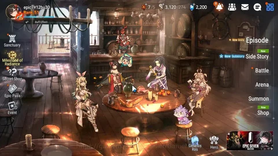 Epic Seven Accounts GLOBAL Unverif|New Era|7 ML(LOTScales,Har setti,Ru image 1