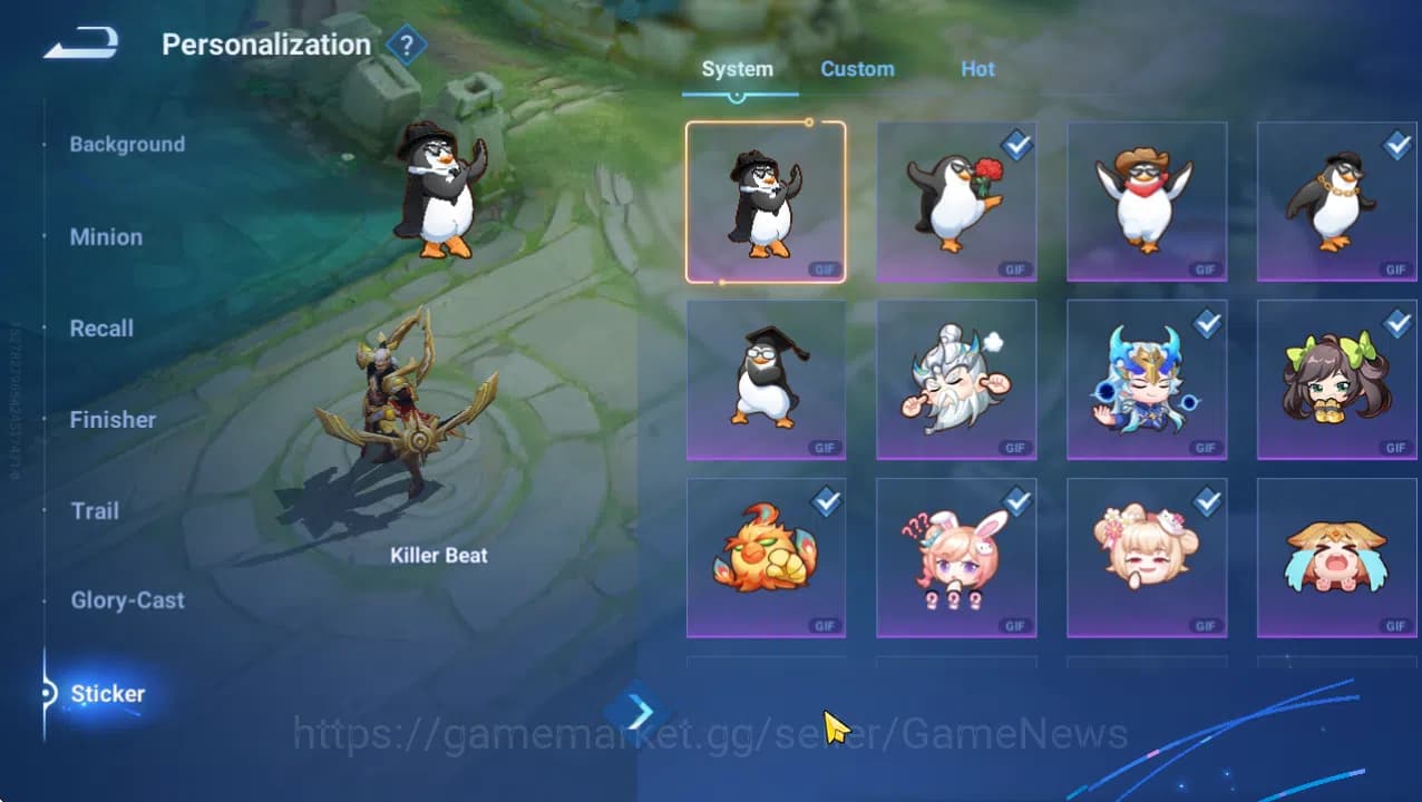 Honor of Kings Accounts Hero 108 Skin 148|Seafarer(LNY24),Luna(KIC),3Legen image 14