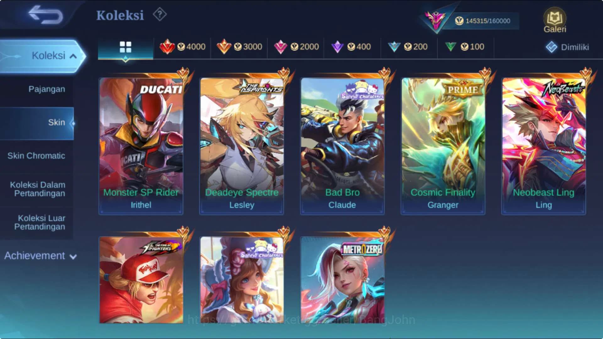 Mobile Legends: Bang Bang Accounts Hero 132 Skin 404 | Legend Miya, Sanrio Cloude, Ne image 10