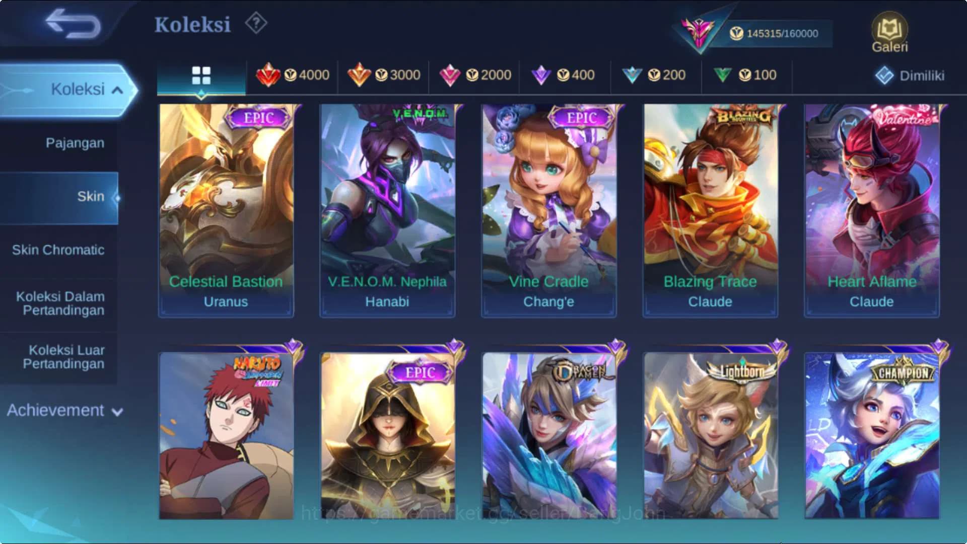 Mobile Legends: Bang Bang Accounts Hero 132 Skin 404 | Legend Miya, Sanrio Cloude, Ne image 18