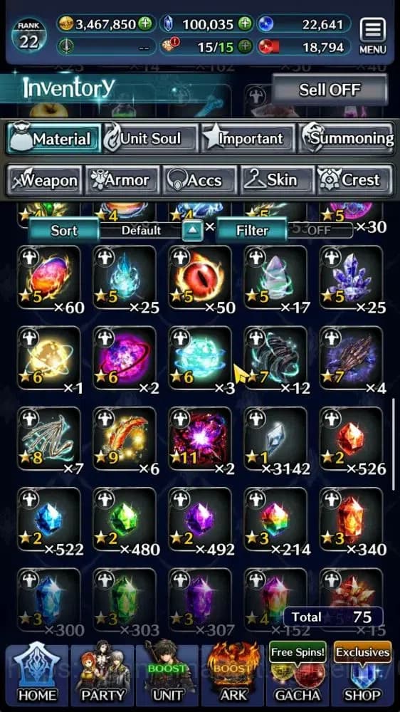 Last Cloudia Accounts GLOBAL|Rank 22|100K Crystal|Top Tier Unit [DL Jude image 10