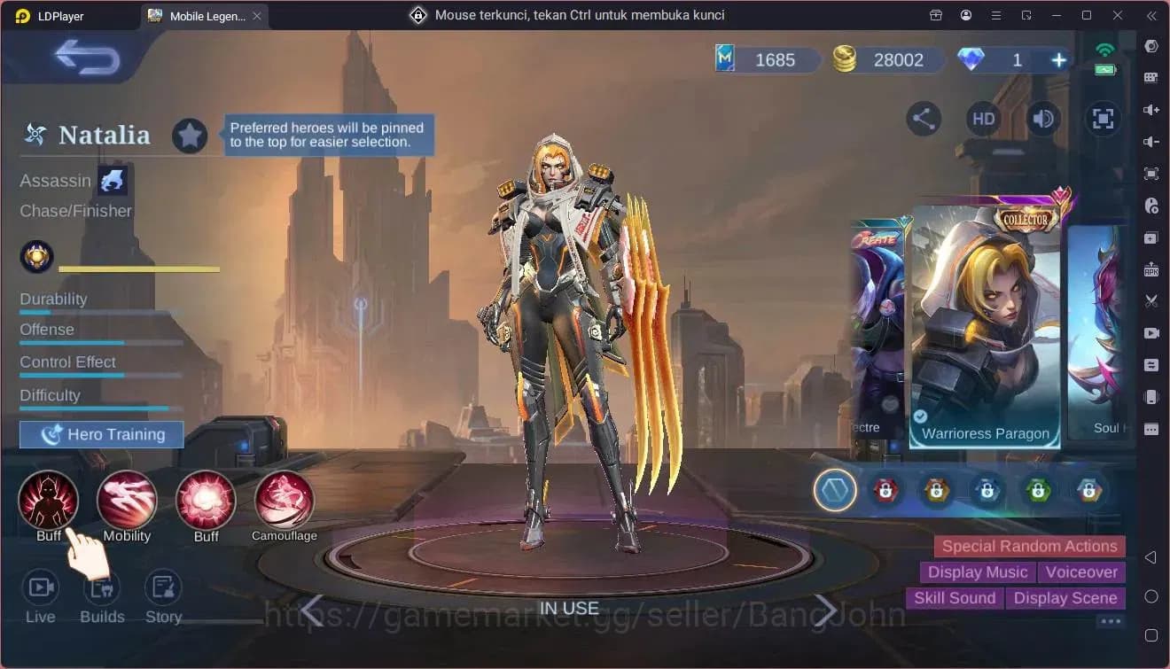 Mobile Legends: Bang Bang Accounts Global|Hero 102|Skin 144|Expert|CC Natalia|Lightbo image 8