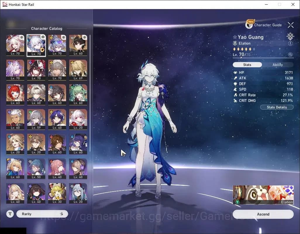 Honkai Star Rail Accounts Asia|TL 60|Sparxie Prem Team|13 Limited|[Castorice image 4