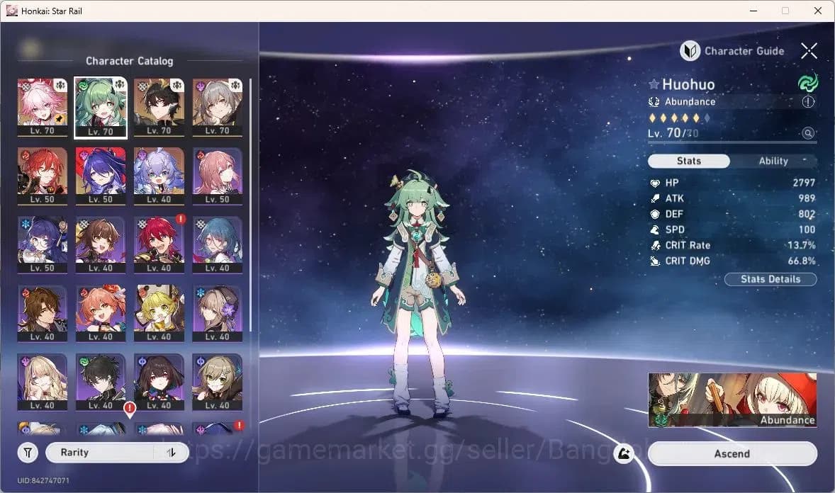 Honkai Star Rail Accounts ASIA| TL53 |Evanescia+Sign L70|Huohuo L70|Dan Heng image 3
