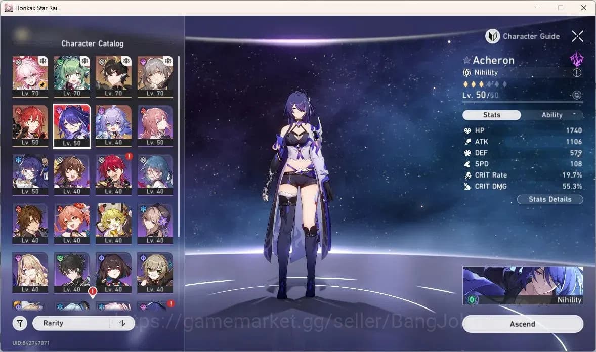 Honkai Star Rail Accounts ASIA| TL53 |Evanescia+Sign L70|Huohuo L70|Dan Heng image 5