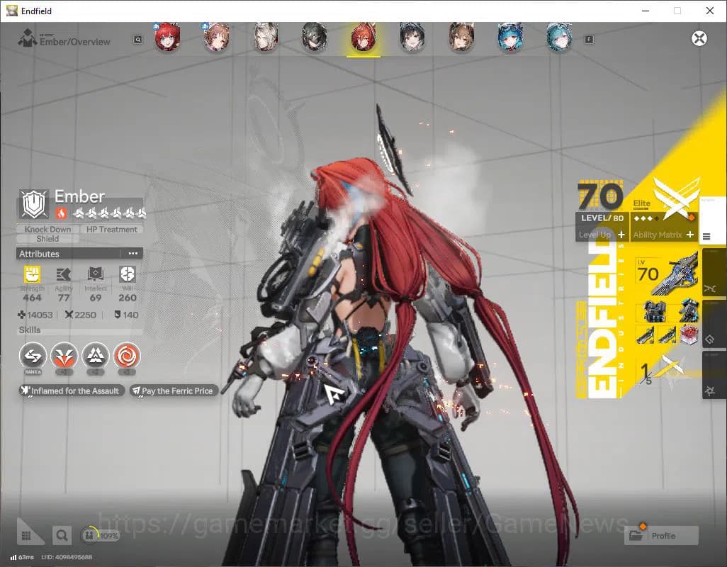 Arknights: Endfield Accounts ASIA|Lv57|6SSR(2Limit)+15(*6WP)|(Laevatain,Ardelia image 2