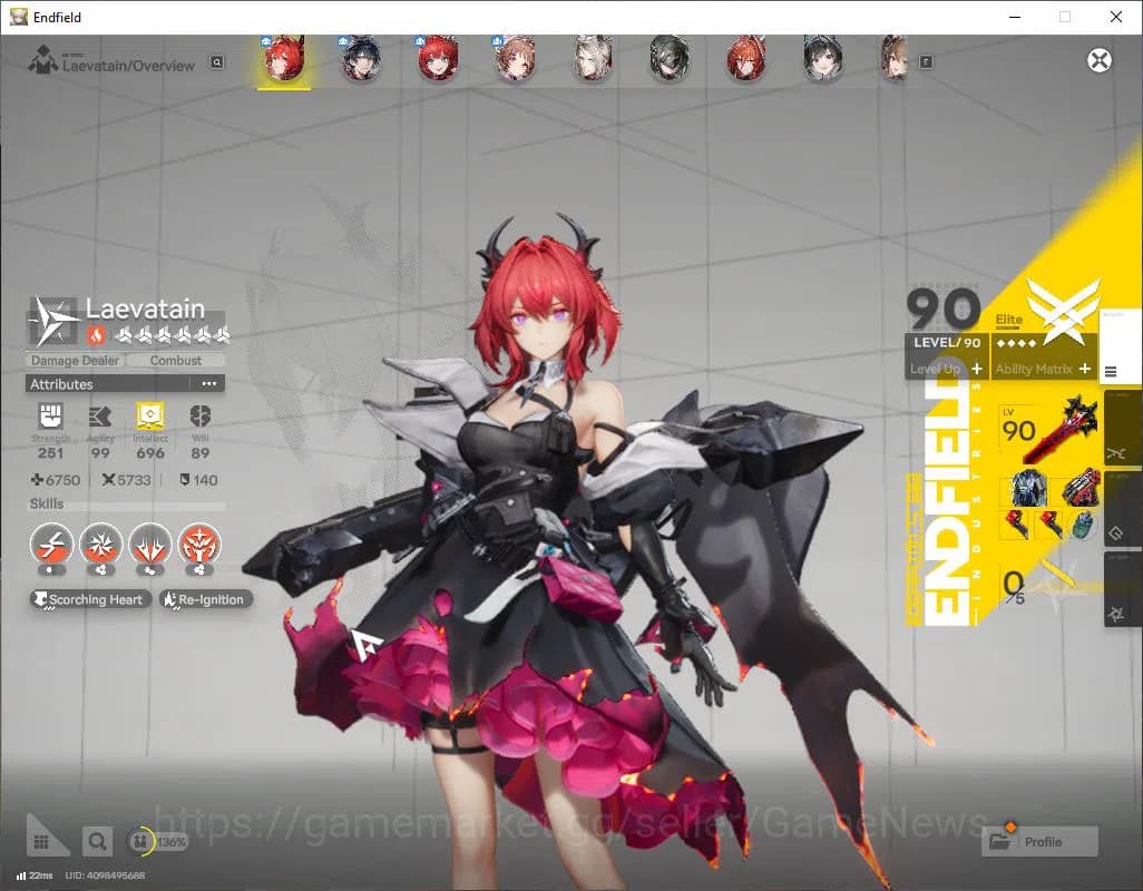 Arknights: Endfield Accounts ASIA|Lv57|6SSR(2Limit)+15(*6WP)|(Laevatain,Ardelia image 4