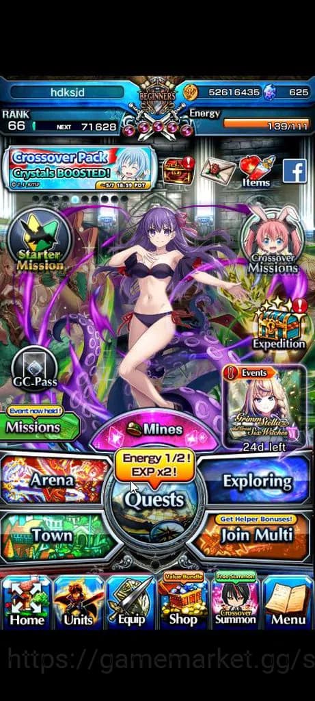 Grand Summoners Accounts Global|Rank 66|625 cc|15 Ascend+9 TW|[Chloe,Makoto image 1