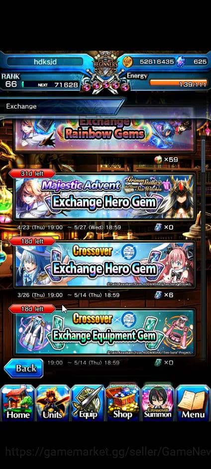 Grand Summoners Accounts Global|Rank 66|625 cc|15 Ascend+9 TW|[Chloe,Makoto image 14