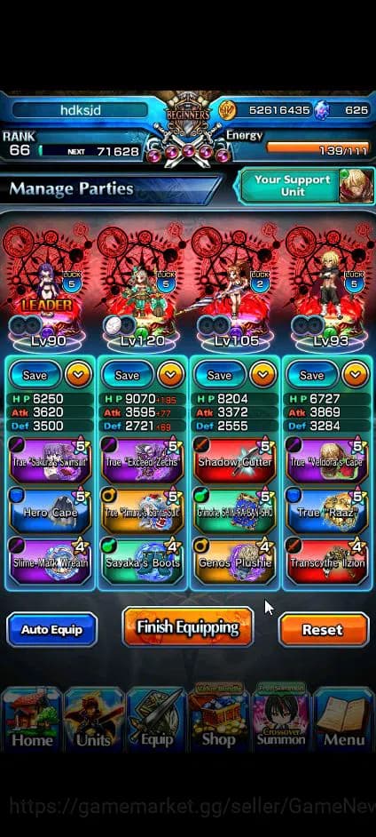 Grand Summoners Accounts Global|Rank 66|625 cc|15 Ascend+9 TW|[Chloe,Makoto image 20