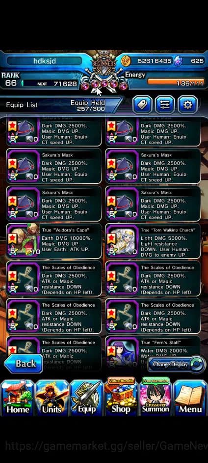 Grand Summoners Accounts Global|Rank 66|625 cc|15 Ascend+9 TW|[Chloe,Makoto image 5