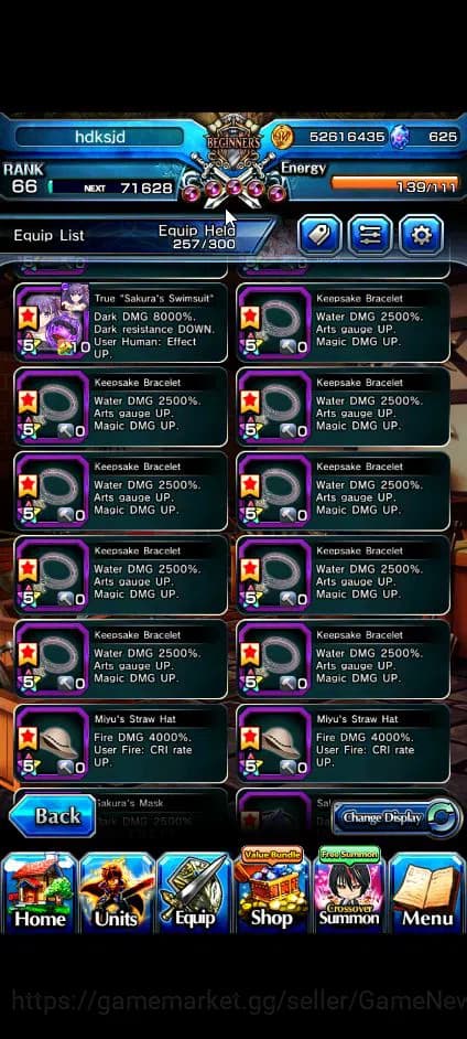 Grand Summoners Accounts Global|Rank 66|625 cc|15 Ascend+9 TW|[Chloe,Makoto image 6