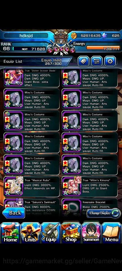 Grand Summoners Accounts Global|Rank 66|625 cc|15 Ascend+9 TW|[Chloe,Makoto image 7