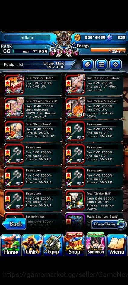 Grand Summoners Accounts Global|Rank 66|625 cc|15 Ascend+9 TW|[Chloe,Makoto image 9