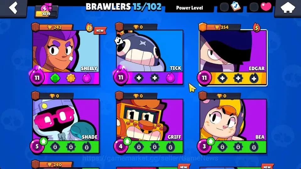 Brawl Stars Accounts 1019 Trophy|15 Brawlers 3 Max Lvl [Edgar,Tick,Shel image 5