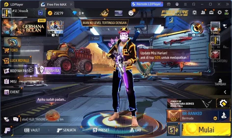 Free Fire Accounts Indonesia | Vault 52| SG Sterling| SG M1014-SCORPI image 1