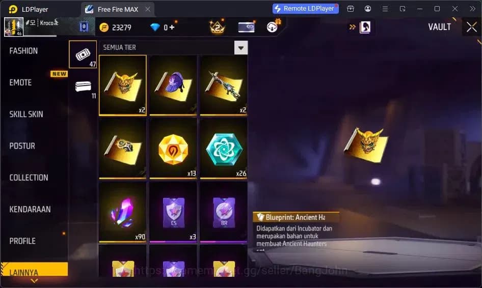 Free Fire Accounts Indonesia | Vault 52| SG Sterling| SG M1014-SCORPI image 8