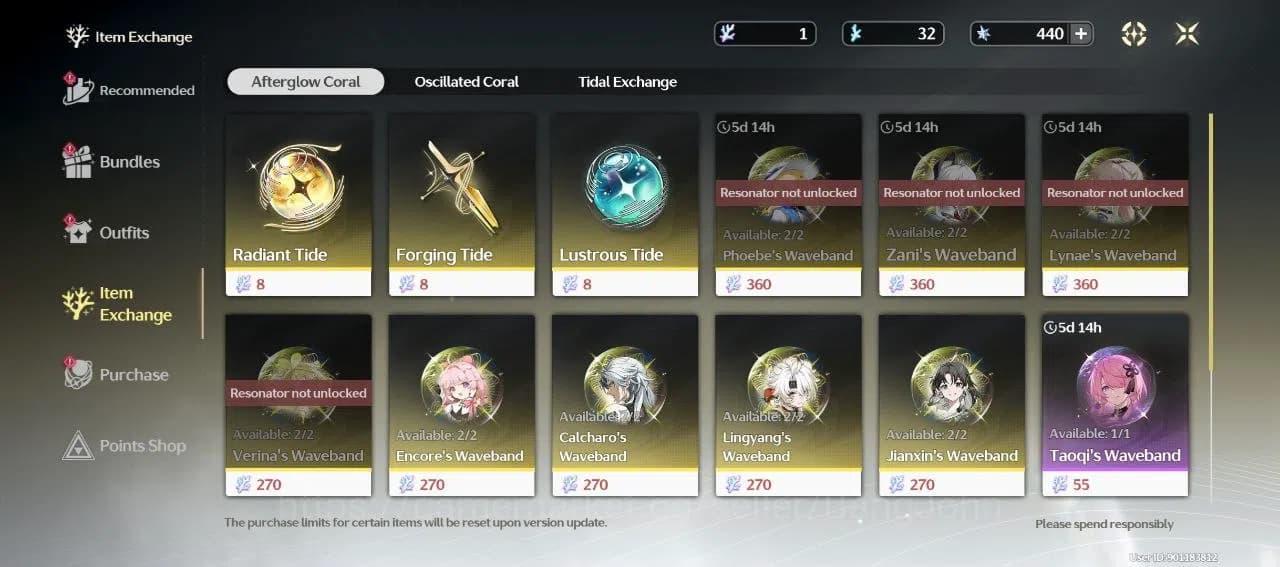 Wuthering Waves Accounts SEA|Rank 7|lvl 66|Galbrena lv 90, phrolova lv 80, image 4