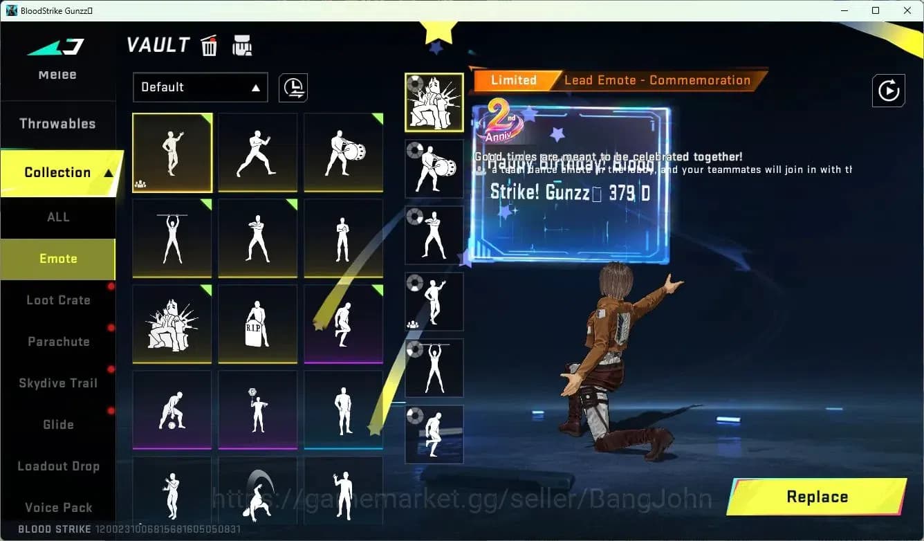 Blood Strike Accounts ASIA | 5 Collab Skins | 1 Limited Skins | 2 Melee| image 13