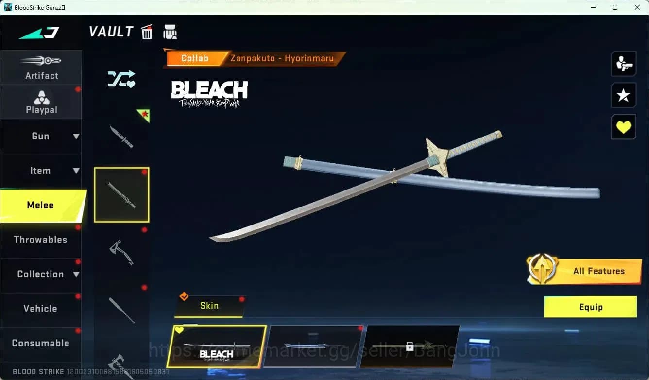 Blood Strike Accounts ASIA | 5 Collab Skins | 1 Limited Skins | 2 Melee| image 15