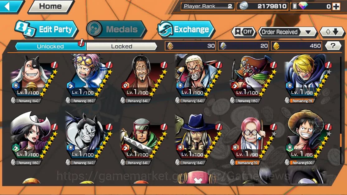 One Piece Bounty Rush Accounts Global|5EX|The4Emperor Teach,WI Trafalgar Law,GP N image 10