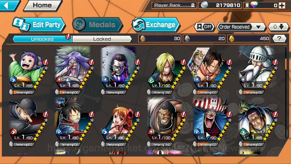 One Piece Bounty Rush Accounts Global|5EX|The4Emperor Teach,WI Trafalgar Law,GP N image 5