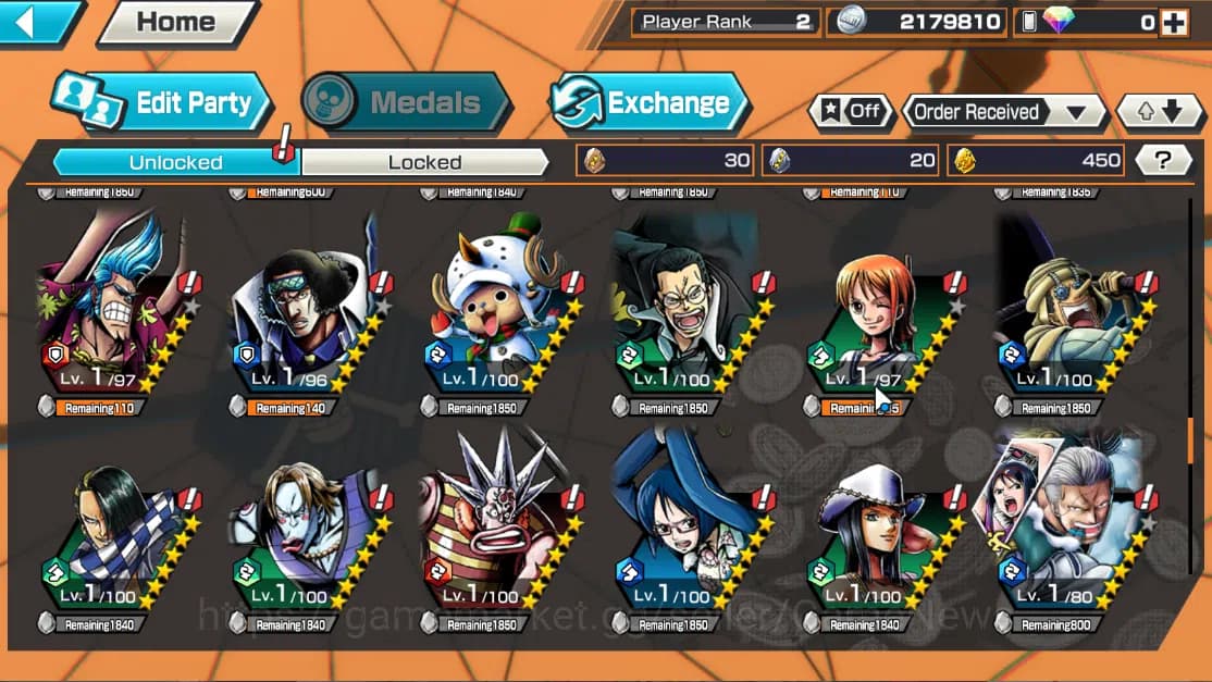 One Piece Bounty Rush Accounts Global|5EX|The4Emperor Teach,WI Trafalgar Law,GP N image 9