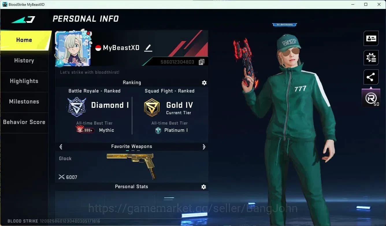 Blood Strike Accounts ASIA| EVO FAL-Draco|Eternal Desert Eagle L2|AOT FA image 1