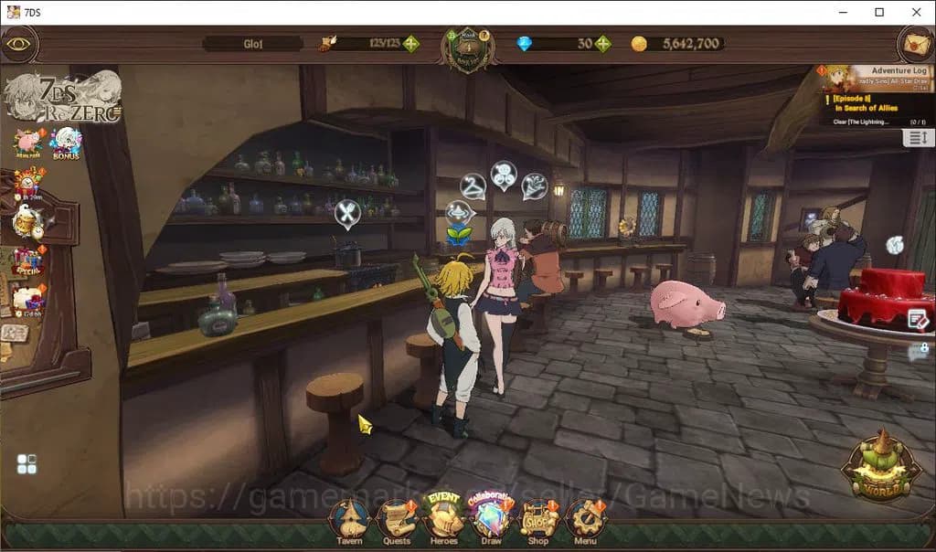 The Seven Deadly Sins: Grand Cross Accounts Global|416K CC|30 DM|1 LR+3 UR+ Collab ReZero|Helb image 1