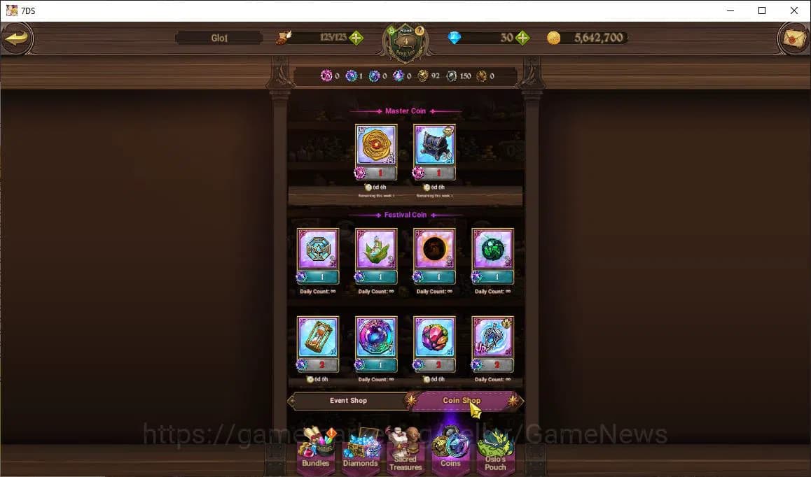 The Seven Deadly Sins: Grand Cross Accounts Global|416K CC|30 DM|1 LR+3 UR+ Collab ReZero|Helb image 7