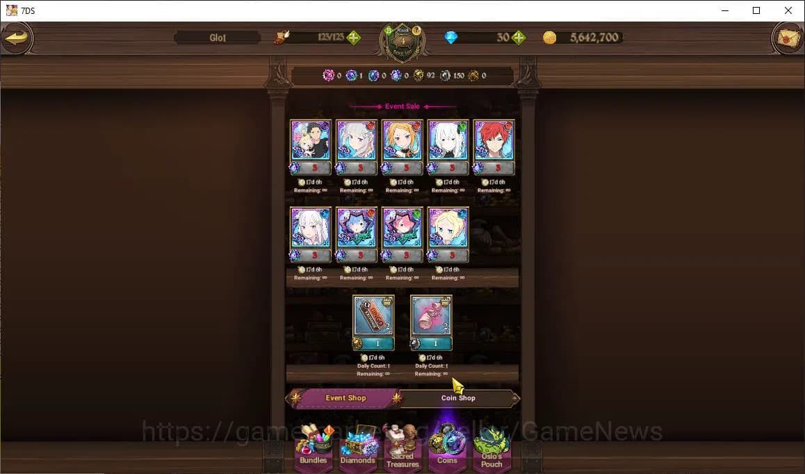 The Seven Deadly Sins: Grand Cross Accounts Global|416K CC|30 DM|1 LR+3 UR+ Collab ReZero|Helb image 8