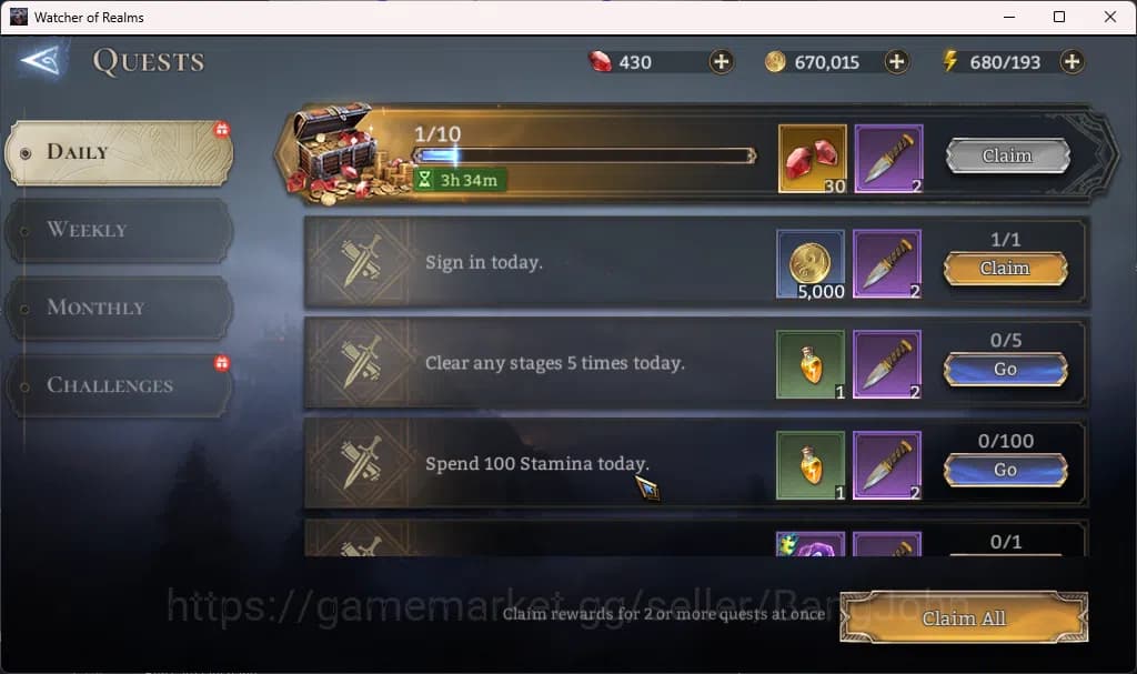 Watcher of Realms Accounts Global 60xx|Power 1M|1 Lord rygar|Nightmare 2 RA01 image 15