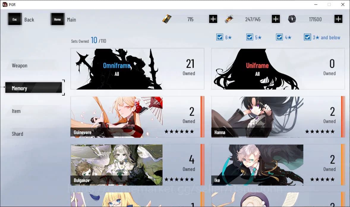 Punishing: Gray Raven Accounts ASIA|Lv 46 | [S Nirvantia,S Crepuscule,S LuciaCW,S image 7