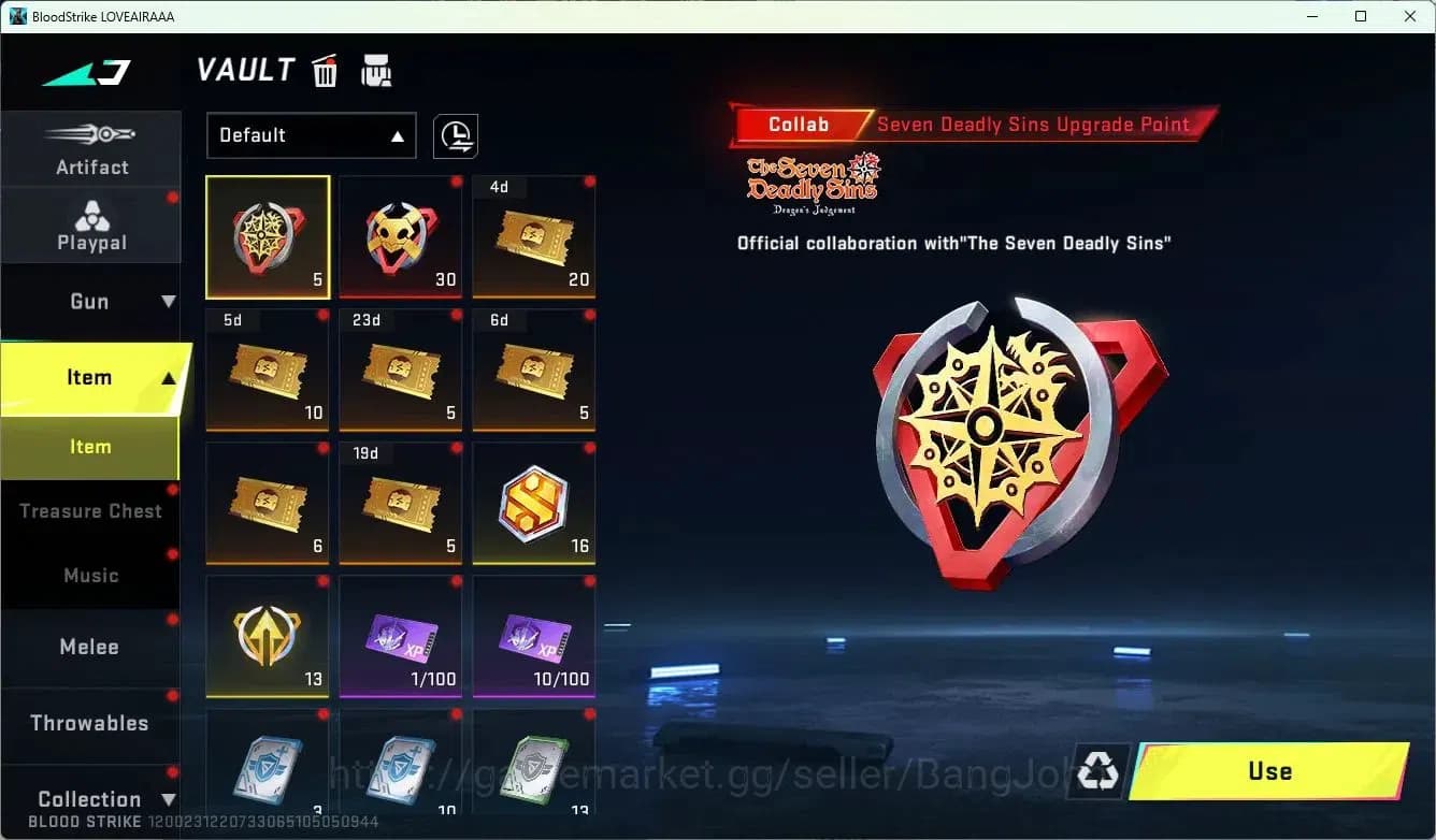Blood Strike Accounts ASIA | 2 Collab Skins | Limited RPK-Vermilion Sile image 16