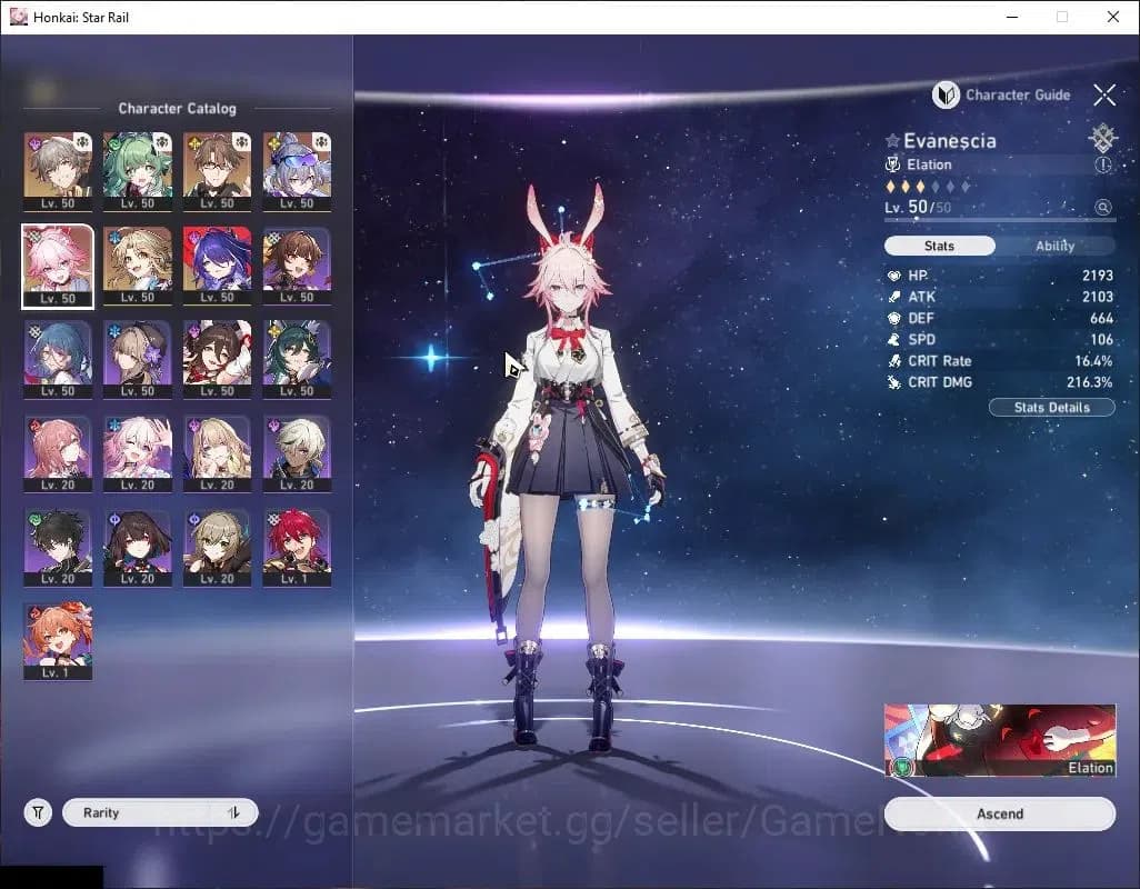 Honkai Star Rail Accounts Asia|TL 38|4 Limited|[Acheron,SW LV.999,Evangescia image 4