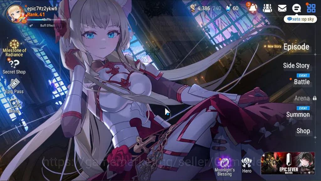 Epic Seven Accounts GLOBAL Unverif|New Era|2 ML(DD Ray, AVildred)+ Roa image 1
