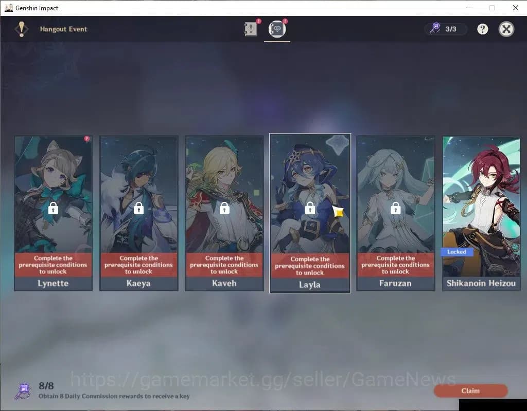 Genshin Impact Accounts ASIA |AR 55|6 Limited+6(*5Weapon)|Mualani,Raiden,X image 13