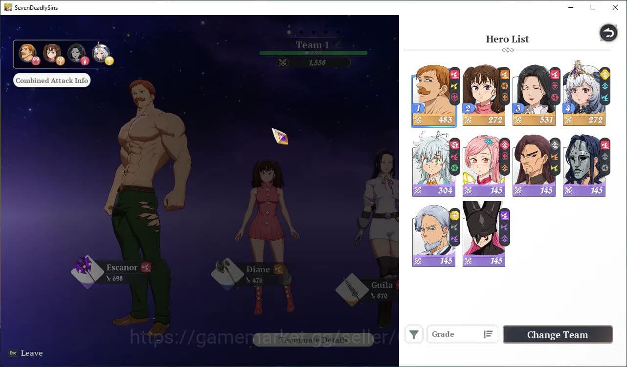 The Seven Deadly Sins: Origin Accounts EU|Fresh Starter Lv 2|4 SSR |Escanor, Diane, Guila image 1