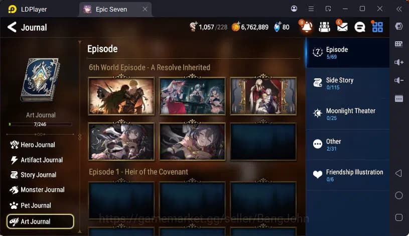 Epic Seven Accounts Global Unverif|6ML(Landy,Cermin,Politis,Tieria,Ver image 2