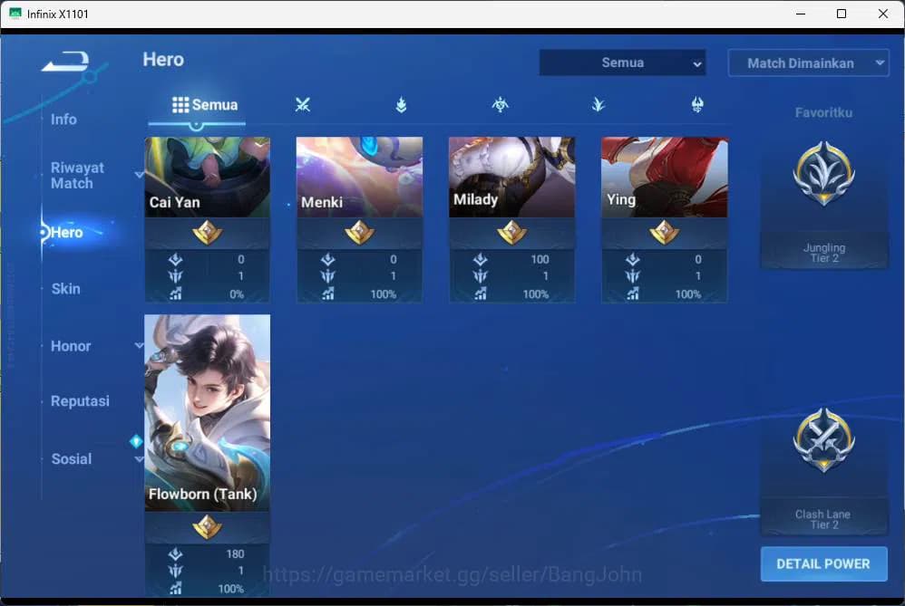 Honor of Kings Accounts GLOBAL | hero 35, skin 17 yuan ge, legend wukong, image 4