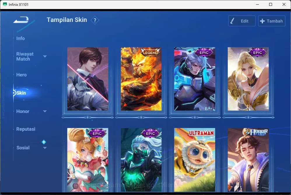 Honor of Kings Accounts GLOBAL | hero 35, skin 17 yuan ge, legend wukong, image 5